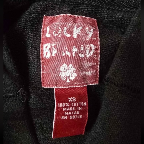 Lucky Brand Vintage Koi Fish and Lotus Flower Graphic Hooded Sweatshirt - Picture 3 of 3